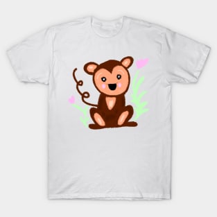 Brown monkey pastel art T-Shirt